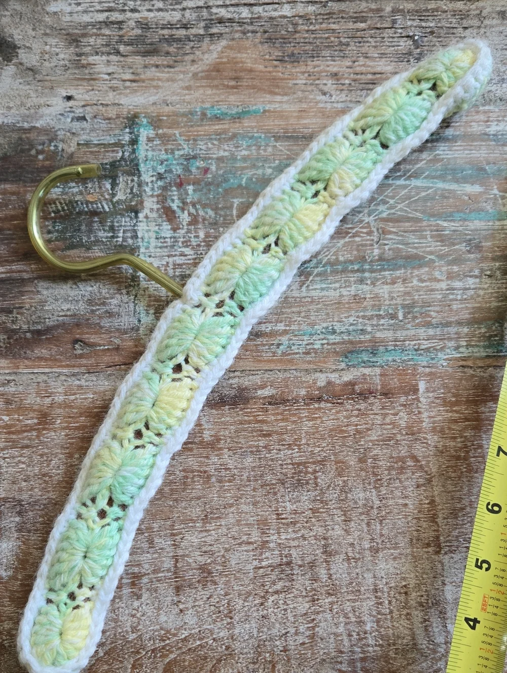 Vintage Mixed Closet Hanger Lot - Silk Padded & Hand Crochet Set of 5 (BIN 011)